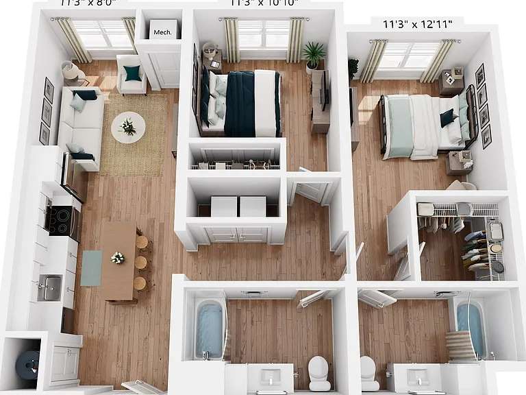B3 | 2x2 | 1,040 sq ft B3 | 2x2 | 1,040 sq ft