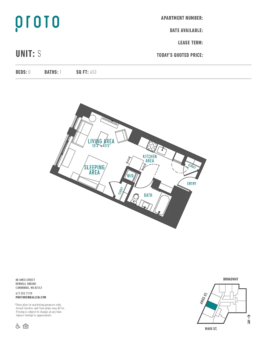 Floor plan Studio-S