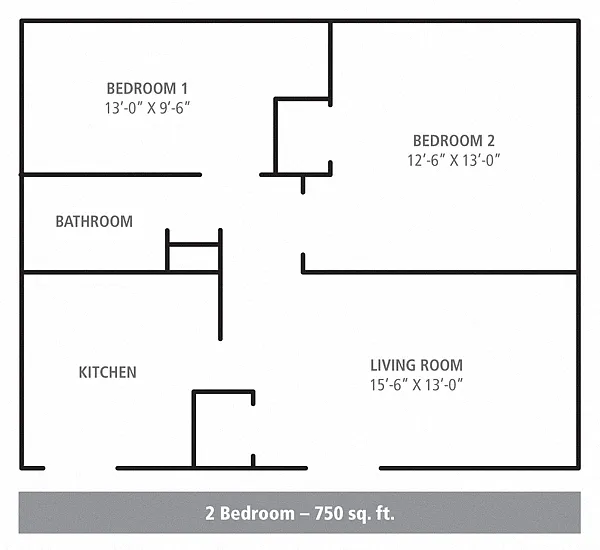 Floor plan 2 Bedroom