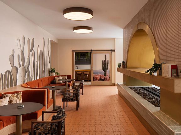 Desert-inspired design meets inviting lounge spaces at Modera Rio Salado_perfect for gathering or unwinding in style.