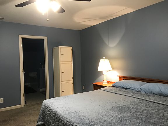 King size bed shown. 