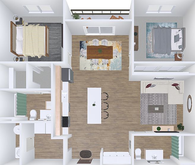 2x2 2D Floorplan 2x2 2D Floorplan