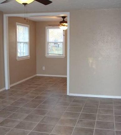 Living room into the dining room