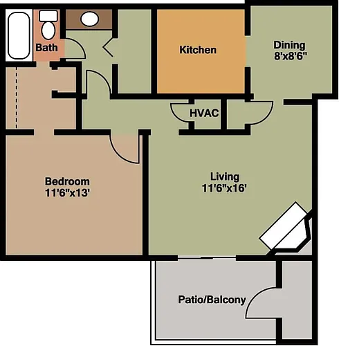 Floor plan 1 Bedroom