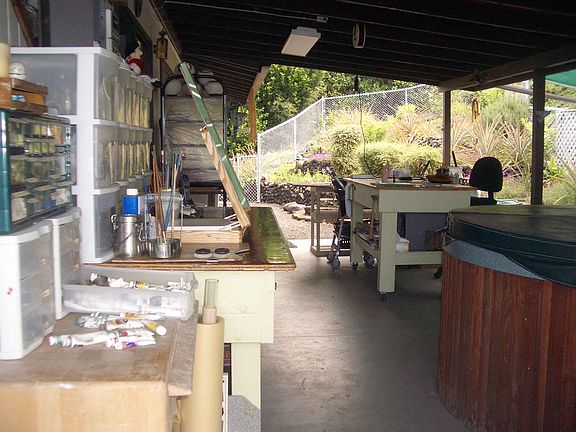 Back lanai (art studio)