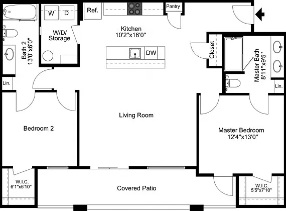 Sapphire - 2 bed x 2 bath Sapphire - 2 bed x 2 bath