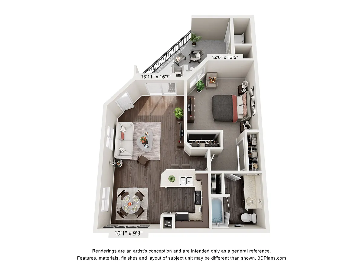 Floor plan 1X1 CT