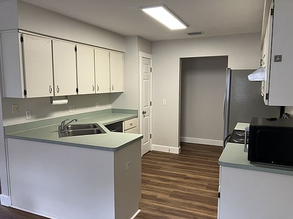 Kitchen viewed from dining area.