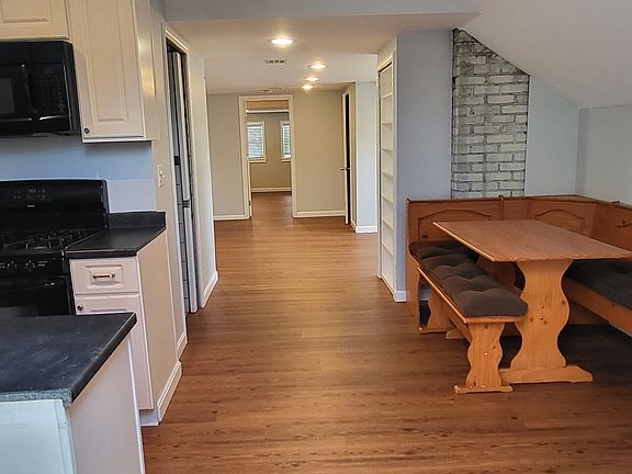 From kitchen looking into living area