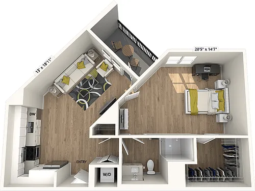 Floor plan A3-FinishI-877sf