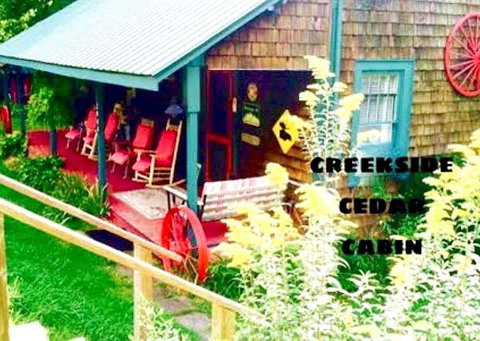 cedar cabin by creek