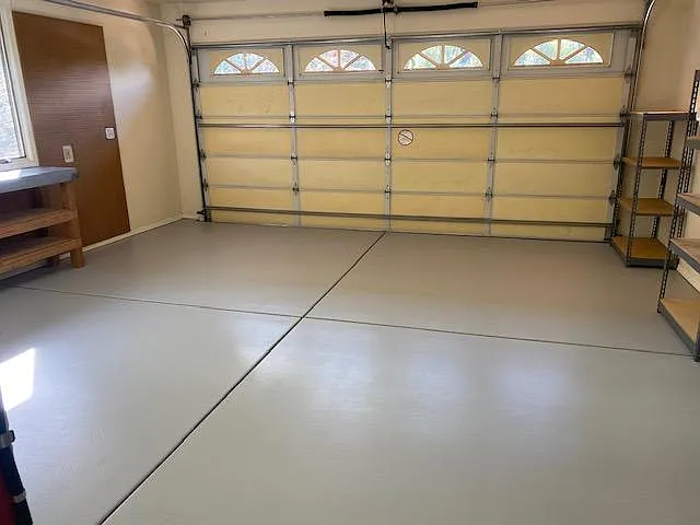 Two car garage with potential for EV chargers
