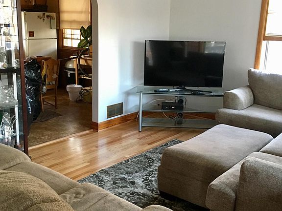 Looking at living room from front door