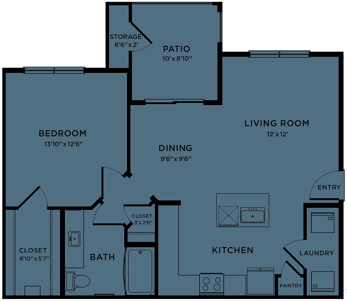 Floor plan A3-Jourdan 80% (Eligibility Restrictions Apply)