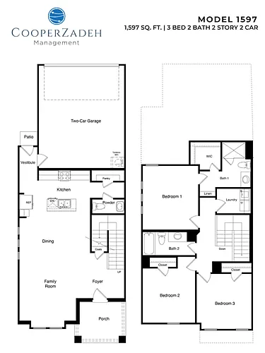 Floor plan 3 Bed 2.5 Bath