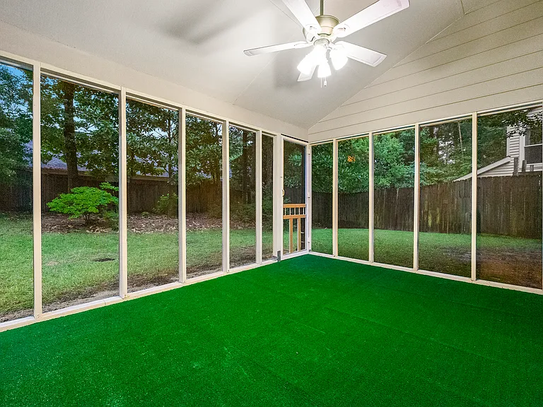 Backyard screened patio