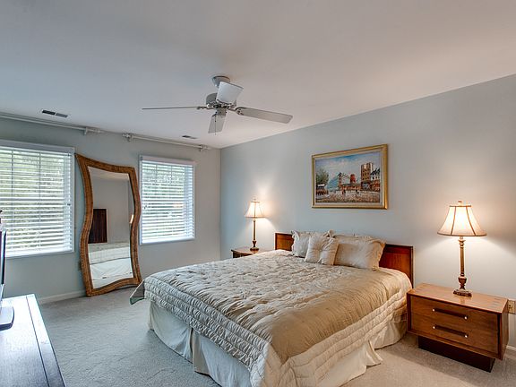 Expansive master suite with renovated bath