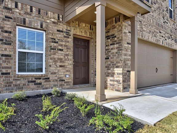 The Rio has a charming covered front entryway.