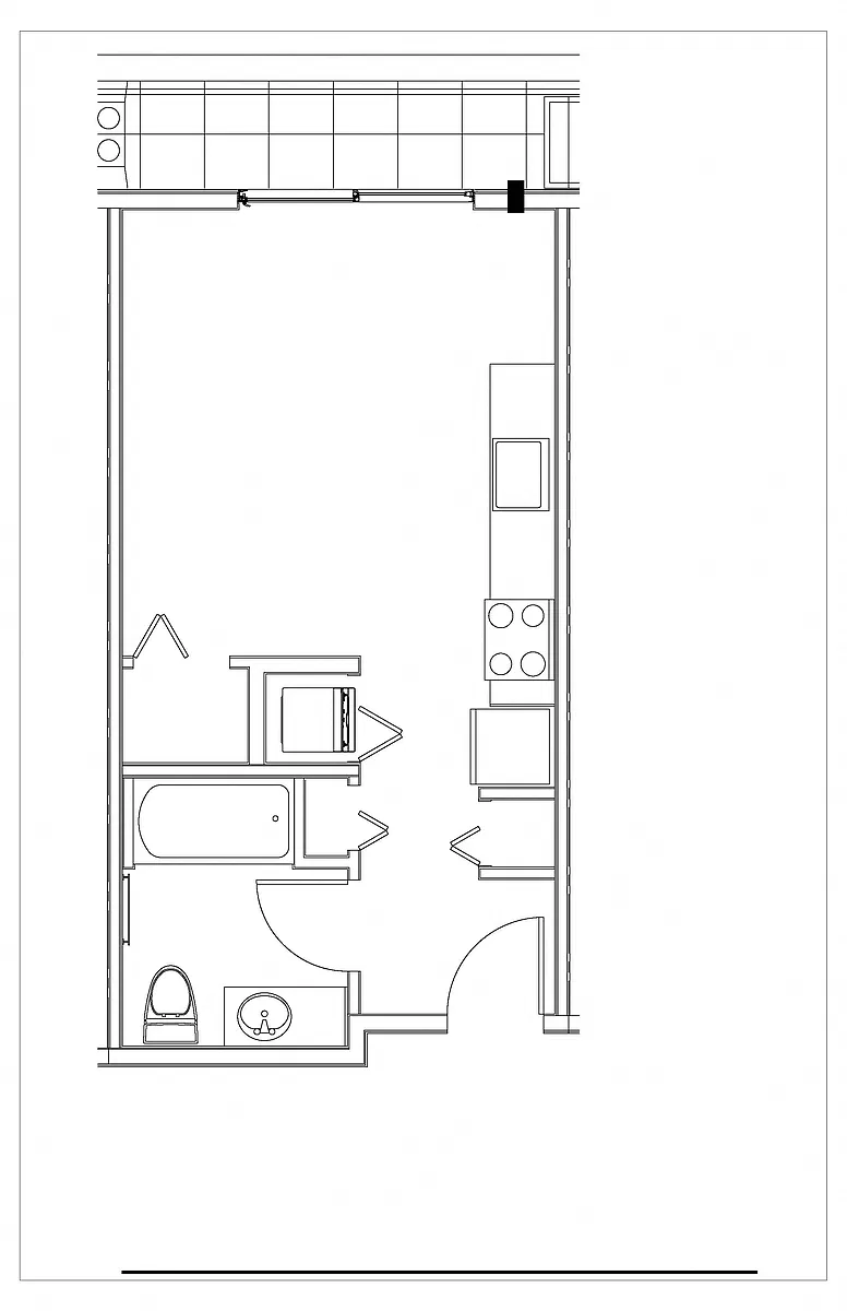 Floor plan Studio 1 Bath S5