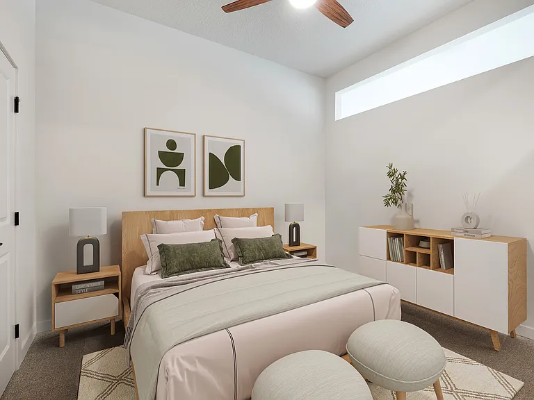 Staged Alcove Bedroom