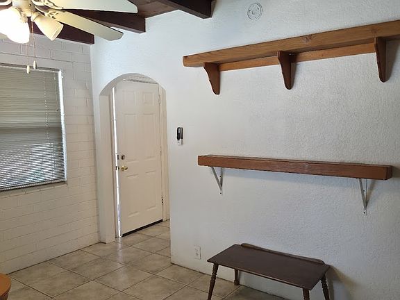 Living room looking toward carport