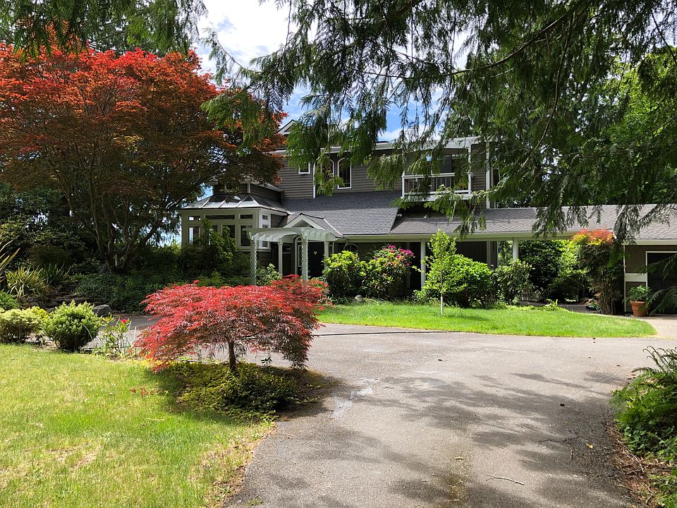 wooded driveway leads to house