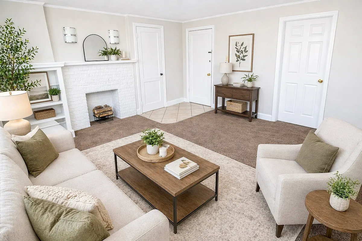 2-Bed/1-Bath - Staged - Kamin Apartments