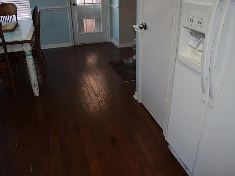 Engineered hand Scraped Hard Wood Floors in most of the home