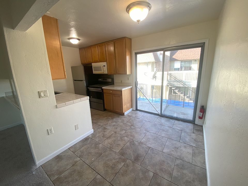 Dining room with slider to balcony