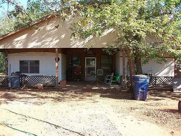 view before double carport 
