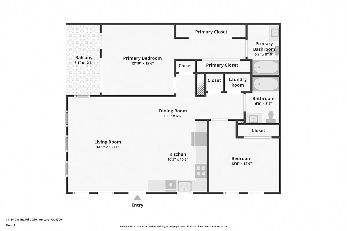 Floor plan Plan 10 - 2 Bedroom 2 Bath