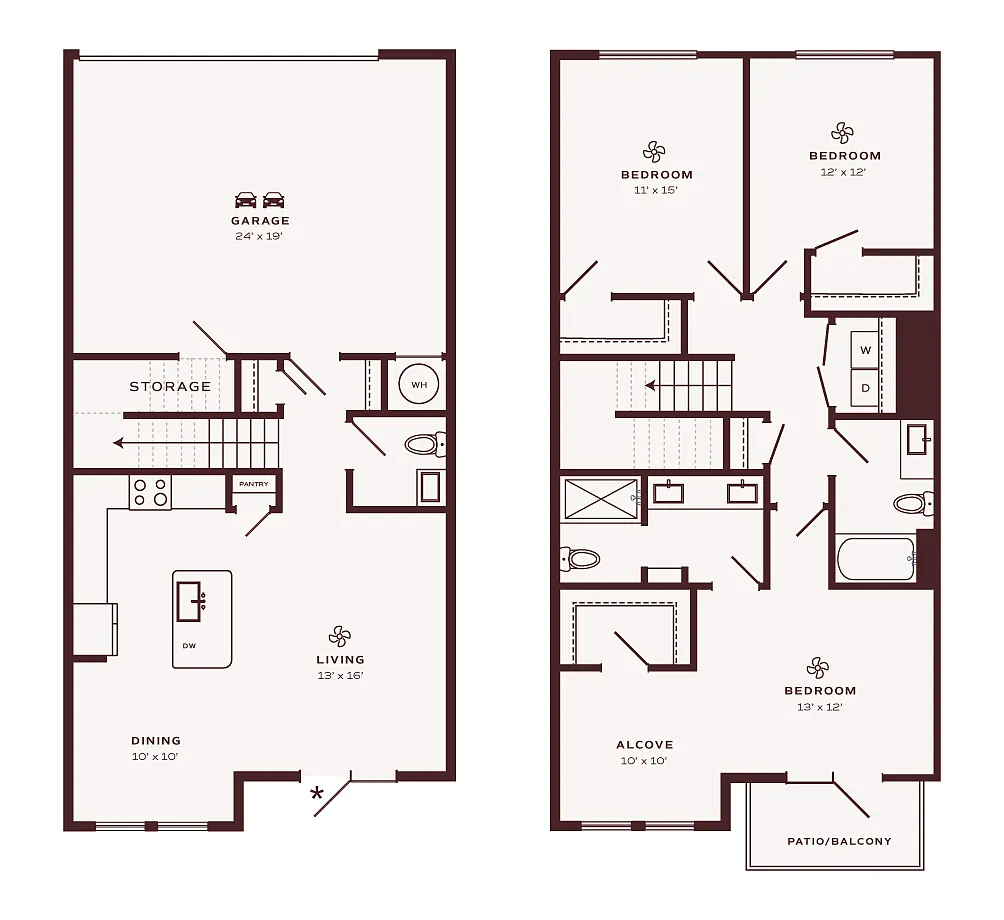 Floor plan Conrad Townhome w/Garage