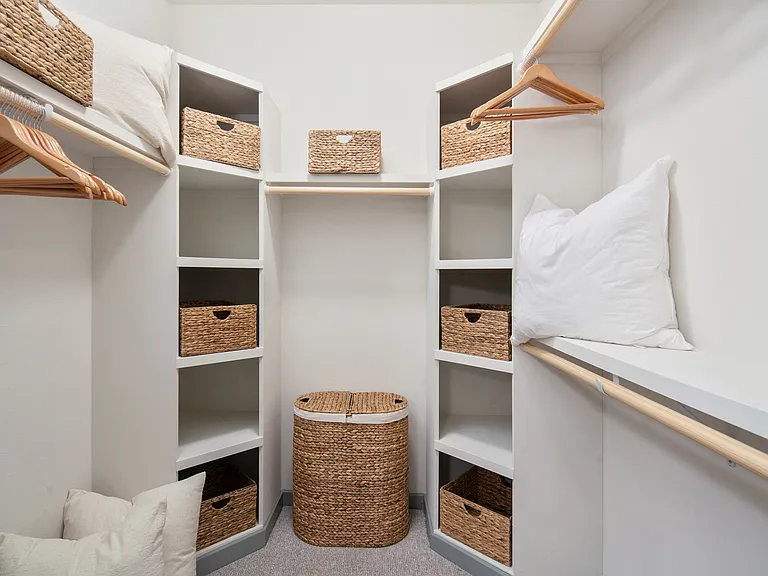 Spacious closet storage