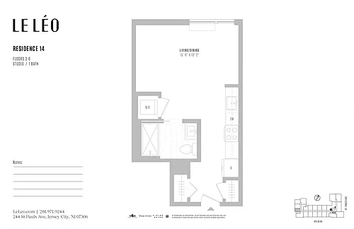 Floor plan Studio B
