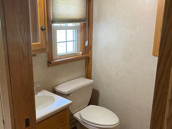 Downstairs bathroom includes shower