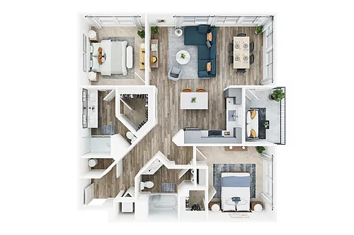 Floor plan Two Bedroom | B2