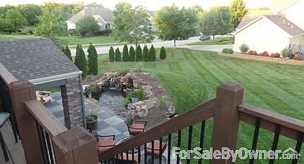 Back yard and water feature