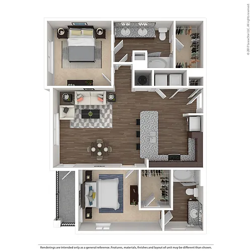 Floor plan 2 x 2 Pine