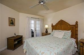 2nd master BR, first floor: queen bed, French doors to terrace, master double bathroom