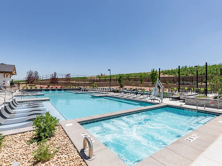 Resort Style Pool and Spa with Sundeck