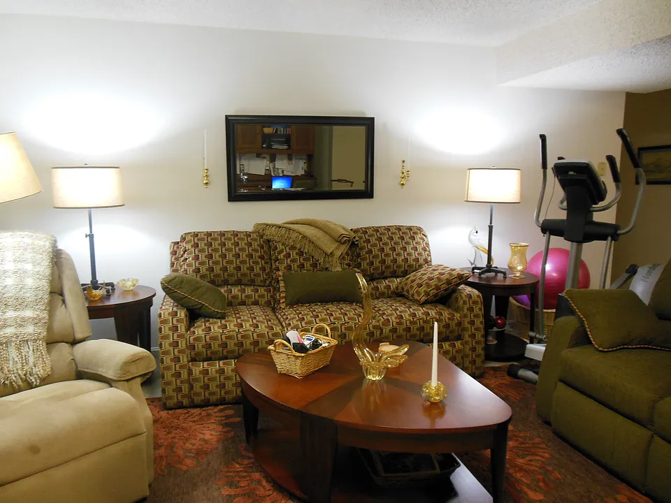 informal great room down sta