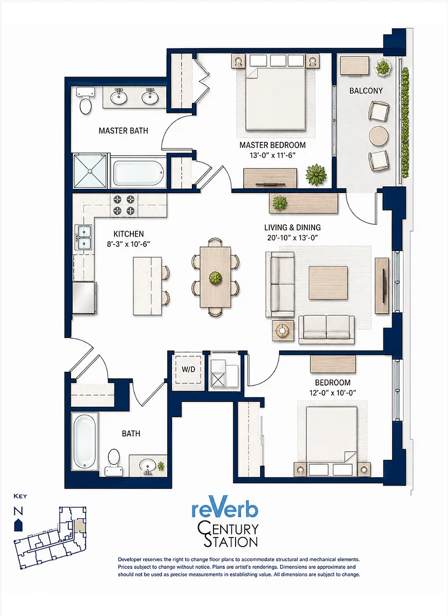Floor plan 2 Bed
