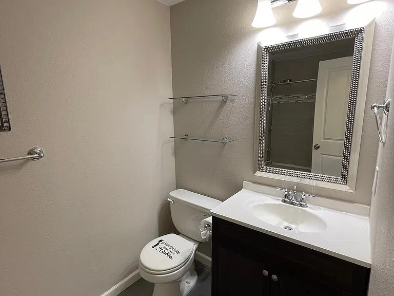 Nicely updated bathroom.