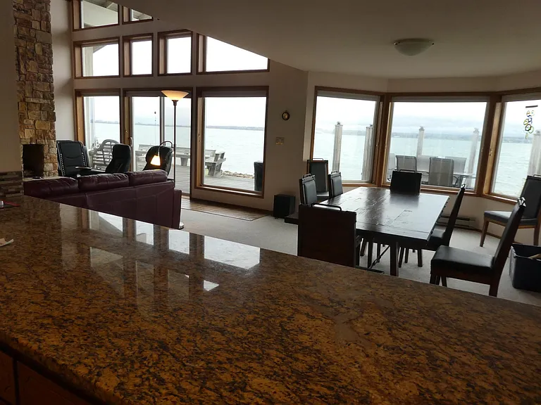 Open kitchen allows you to enjoy the view and visit with others while cooking.