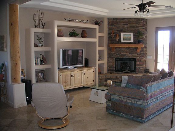 Living room with gas fireplace