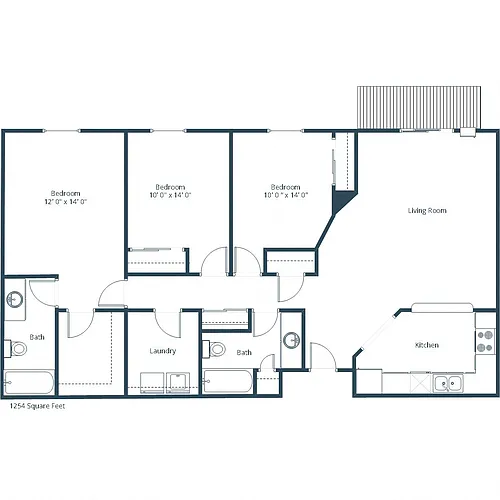 Floor plan Three Bedroom 32A