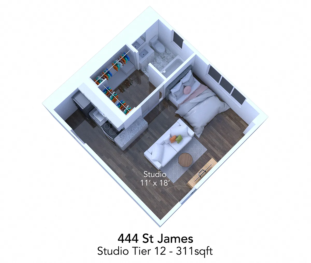 Floor plan Studio (12 & 15)