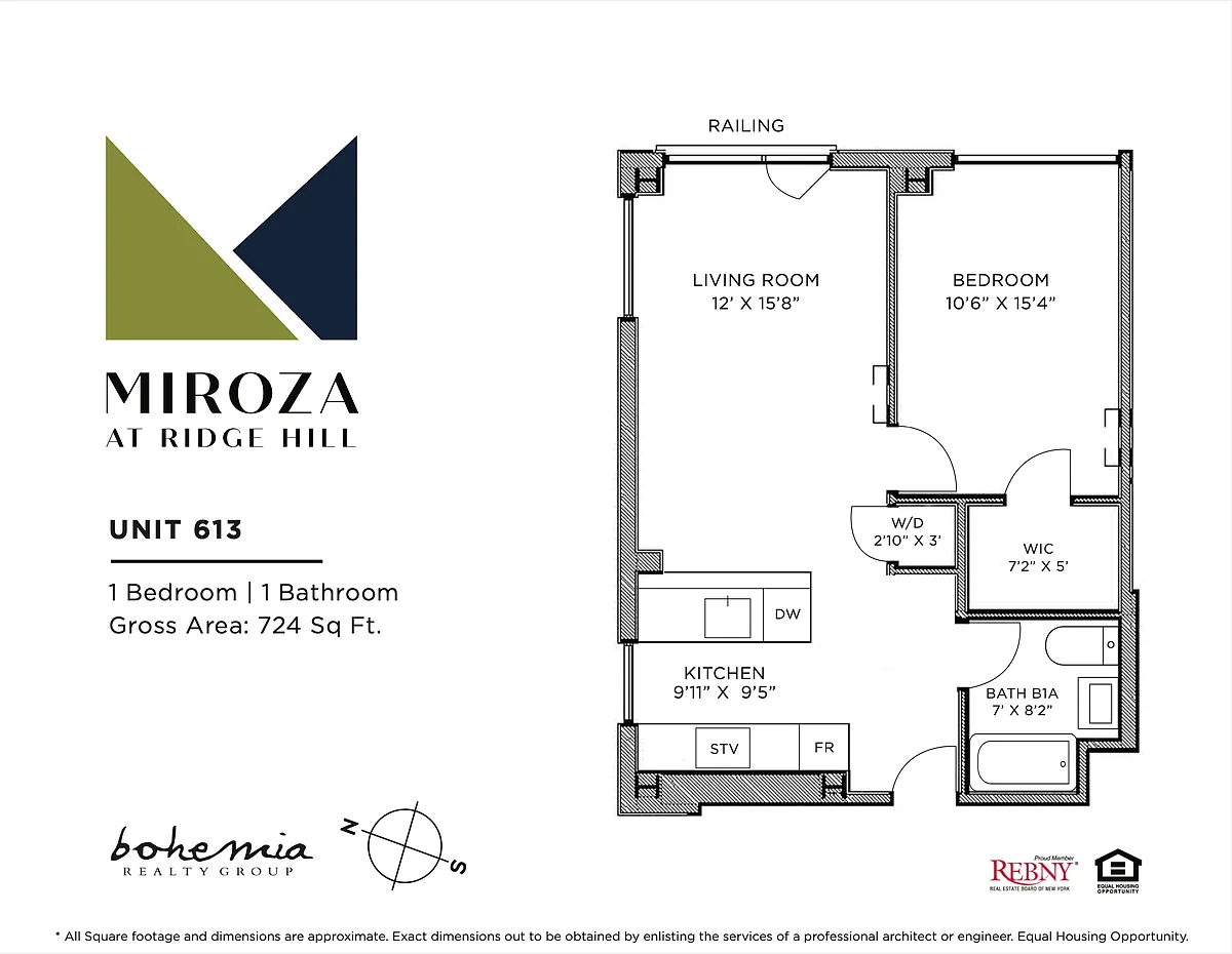 Floor plan T2 - 13Line - 1 Bed