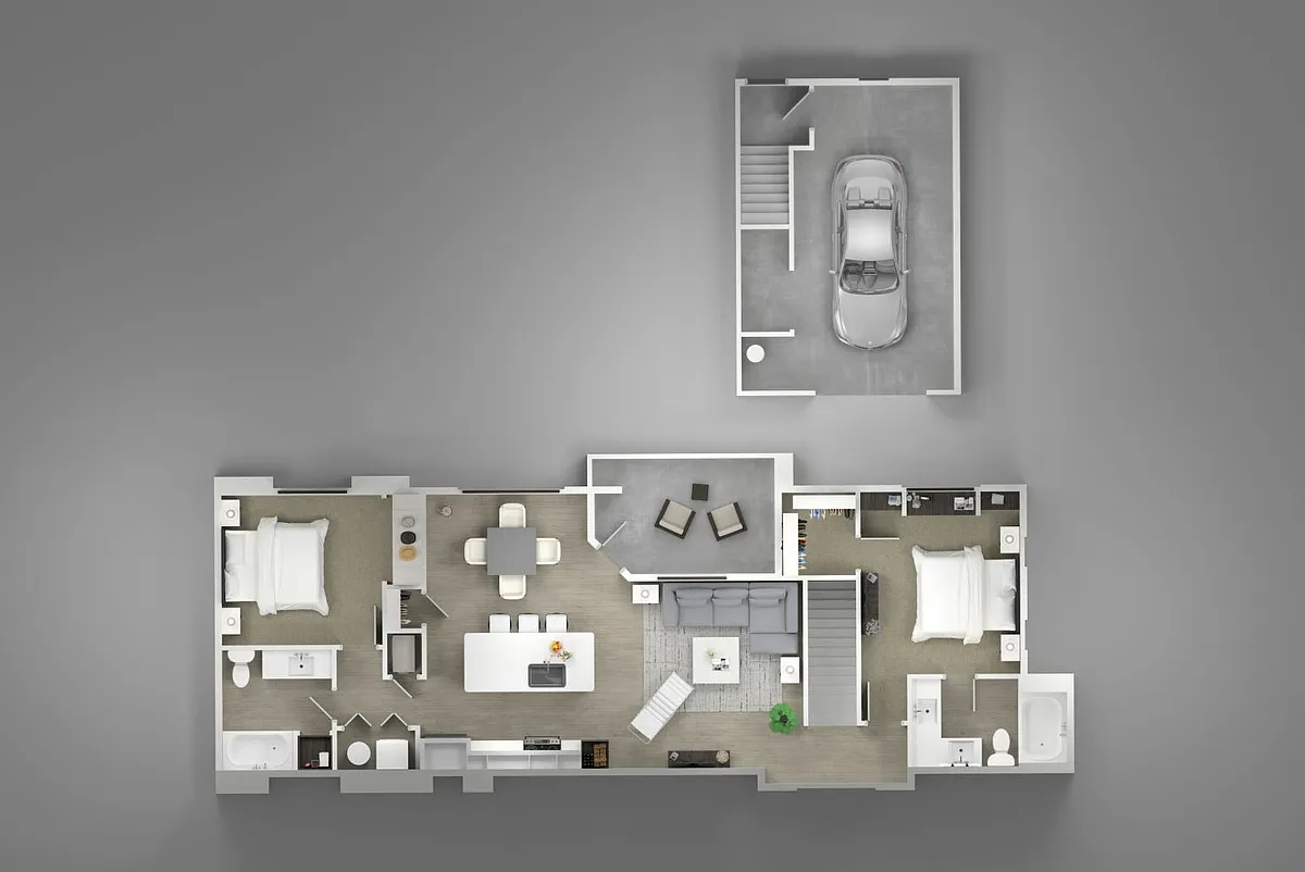 Floor plan 2 Bed/2 Bath