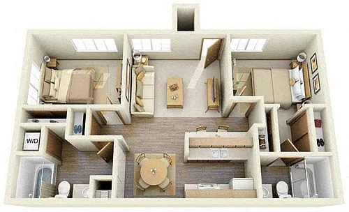 Floor plan Two Bedroom